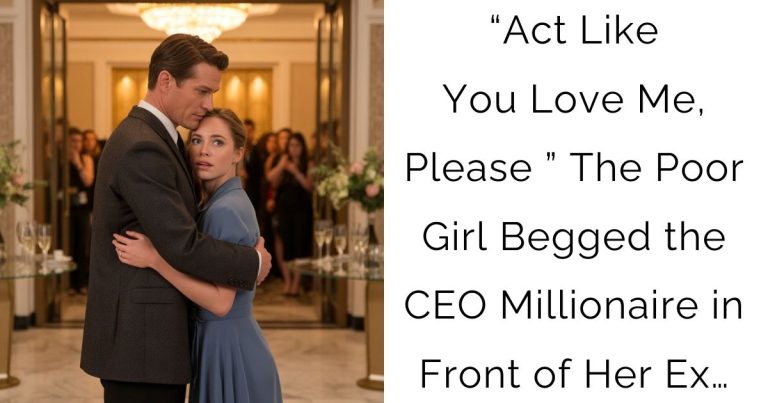 “Act Like You Love Me, Please ”—The Poor Girl Begged the CEO Millionaire in Front of Her Ex…