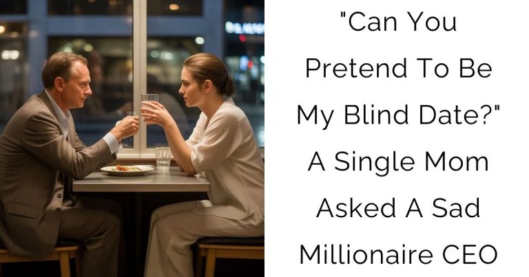 “Can You Pretend To Be My Blind Date?”—A Single Mom Asked A Sad Millionaire CEO