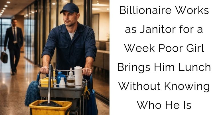 Billionaire Works as Janitor for a Week — Poor Girl Brings Him Lunch Without Knowing Who He Is