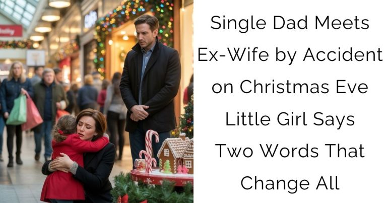Single Dad Meets Ex-Wife by Accident on Christmas Eve — Little Girl Says Two Words That Change All