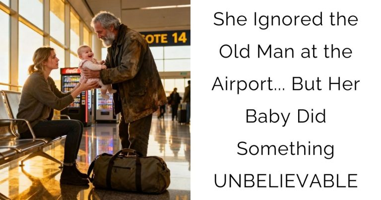 She Ignored the Old Man at the Airport… But Her Baby Did Something UNBELIEVABLE