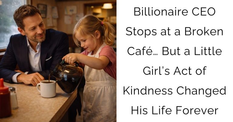 Billionaire CEO Stops at a Broken Café… But a Little Girl’s Act of Kindness Changed His Life Forever