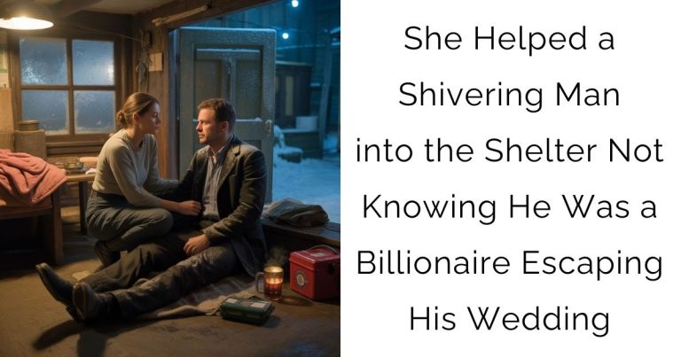 She Helped a Shivering Man into the Shelter—Not Knowing He Was a Billionaire Escaping His Wedding