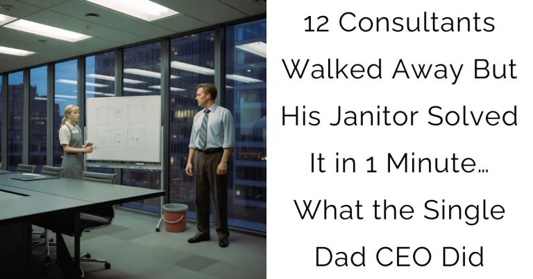 12 Consultants Walked Away—But His Janitor Solved It in 1 Minute… What the Single Dad CEO Did