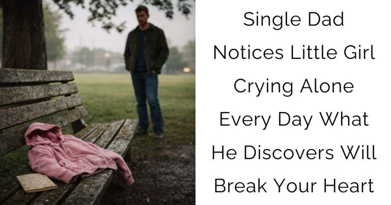 Single Dad Notices Little Girl Crying Alone Every Day — What He Discovers Will Break Your Heart