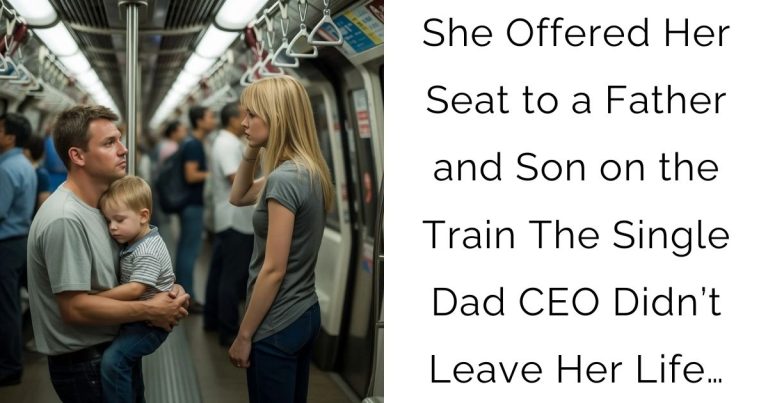 She Offered Her Seat to a Father and Son on the Train—The Single Dad CEO Didn’t Leave Her Life…