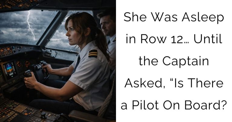 She Was Asleep in Row 12… Until the Captain Asked, “Is There a Pilot On Board?