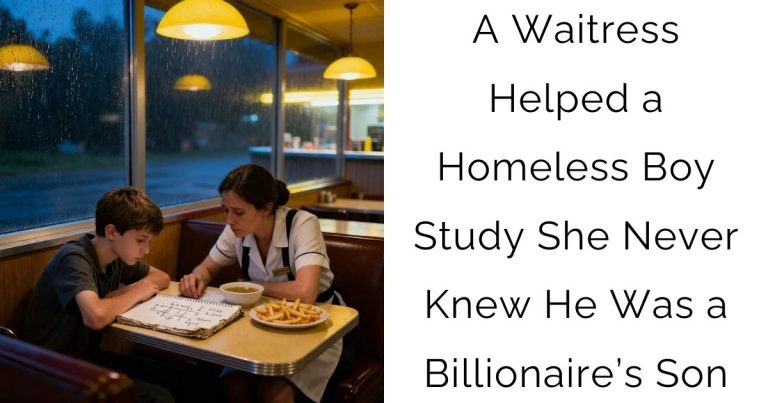 A Waitress Helped a Homeless Boy Study – She Never Knew He Was a Billionaire’s Son