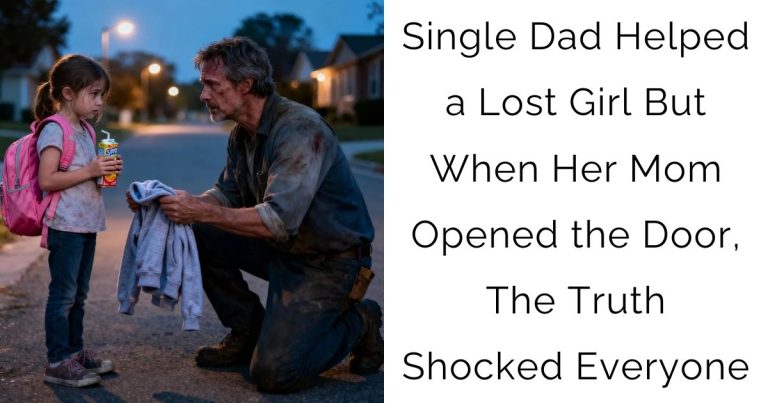 Single Dad Helped a Lost Girl — But When Her Mom Opened the Door, The Truth Shocked Everyone