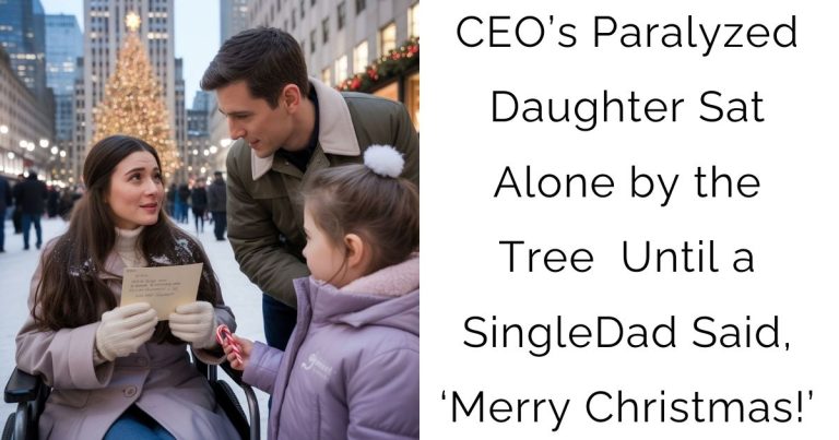 CEO’s Paralyzed Daughter Sat Alone by the Tree — Until a Single Dad Said, ‘Merry Christmas!’