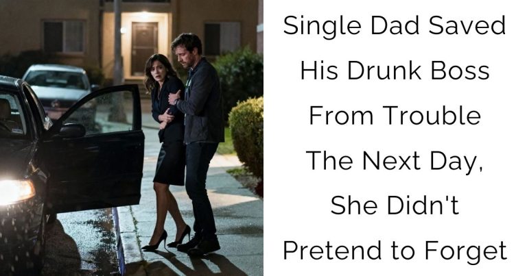 Single Dad Saved His Drunk Boss From Trouble — The Next Day, She Didn’t Pretend to Forget