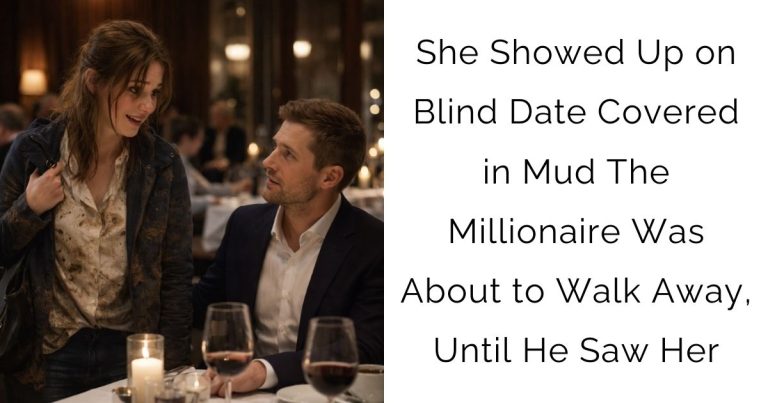 She Showed Up on Blind Date Covered in Mud—The Millionaire Was About to Walk Away, Until He Saw Her