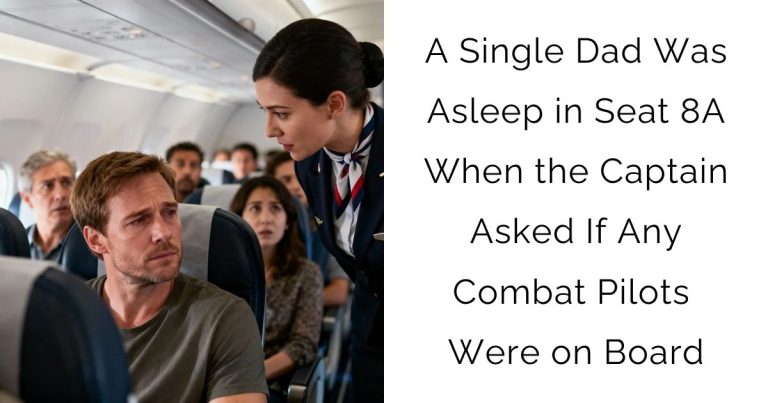 A Single Dad Was Asleep in Seat 8A — When the Captain Asked If Any Combat Pilots Were on Board