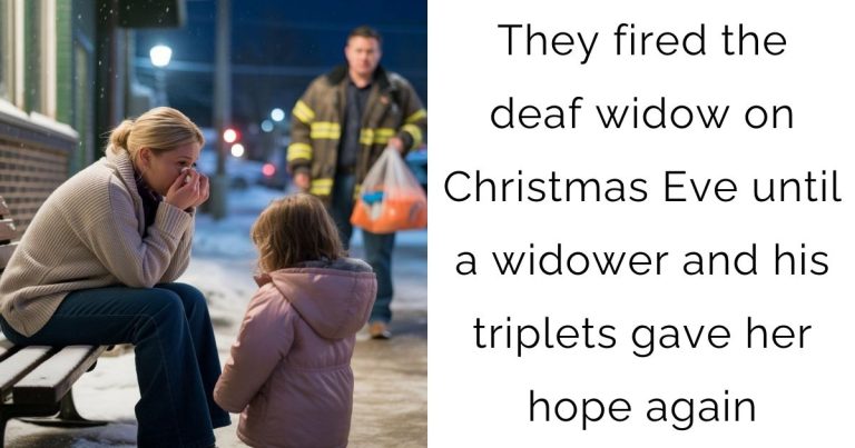 They fired the deaf widow on Christmas Eve—until a widower and his triplets gave her hope again