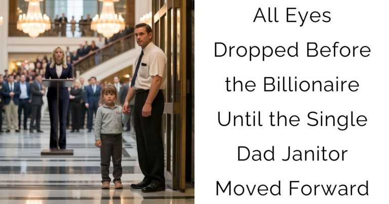 All Eyes Dropped Before the Billionaire — Until the Single Dad Janitor Moved Forward