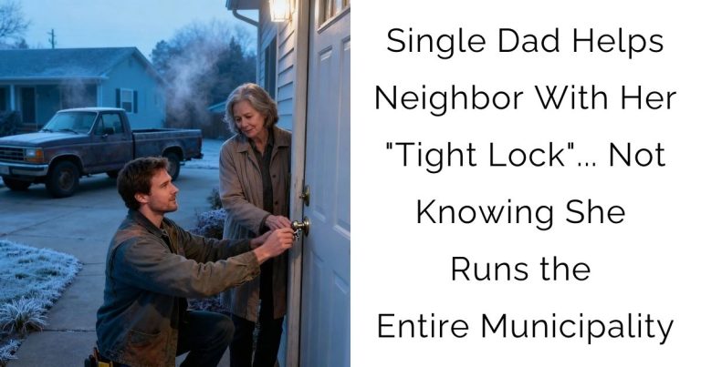 Single Dad Helps Neighbor With Her “Tight Lock”… Not Knowing She Runs the Entire Municipality