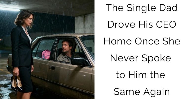 The Single Dad Drove His CEO Home Once — She Never Spoke to Him the Same Again