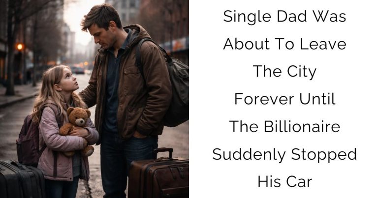 Single Dad Was About To Leave The City Forever — Until The Billionaire Suddenly Stopped His Car