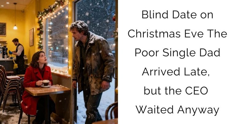 Blind Date on Christmas Eve — The Poor Single Dad Arrived Late, but the CEO Waited Anyway