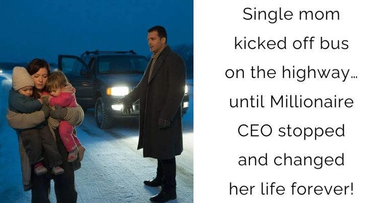 Single mom kicked off bus on the highway…until Millionaire CEO stopped and changed her life forever!
