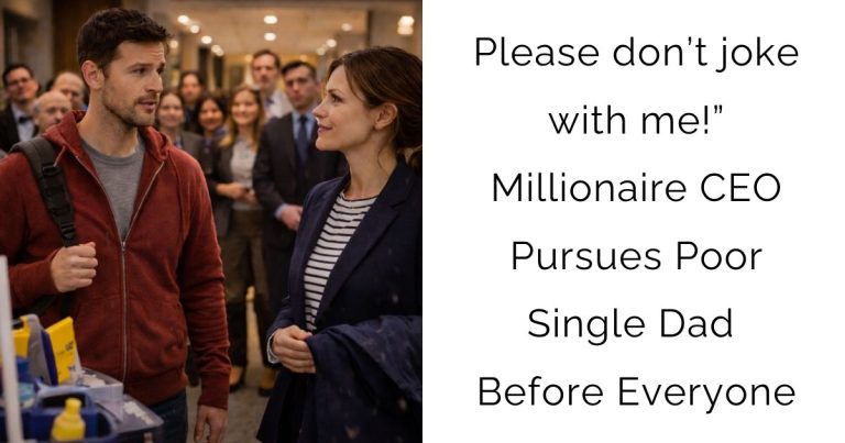 Please don’t joke with me!” — Millionaire CEO Pursues Poor Single Dad Before Everyone