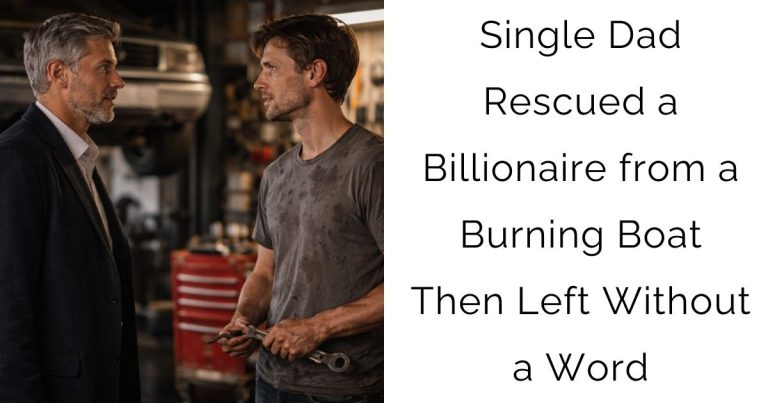 Single Dad Rescued a Billionaire from a Burning Boat — Then Left Without a Word