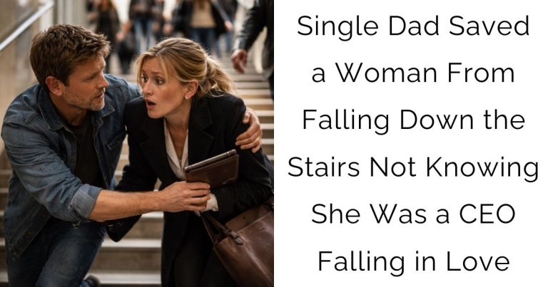 Single Dad Saved a Woman From Falling Down the Stairs — Not Knowing She Was a CEO Falling in Love