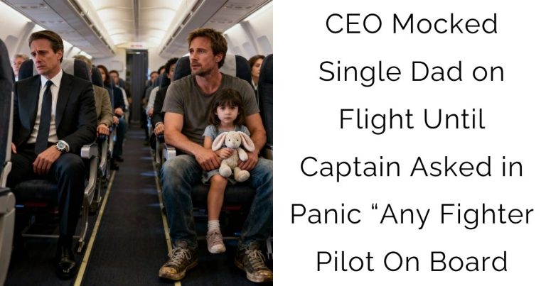 CEO Mocked Single Dad on Flight — Until Captain Asked in Panic “Any Fighter Pilot On Board