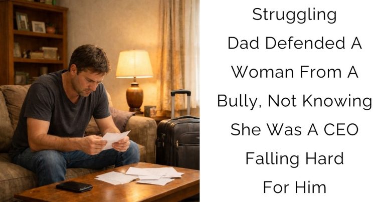Struggling Dad Defended A Woman From A Bully, Not Knowing She Was A CEO Falling Hard For Him