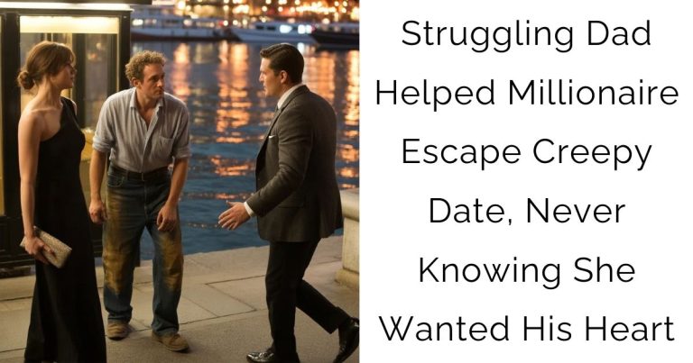 Struggling Dad Helped Millionaire Escape Creepy Date, Never Knowing She Wanted His Heart