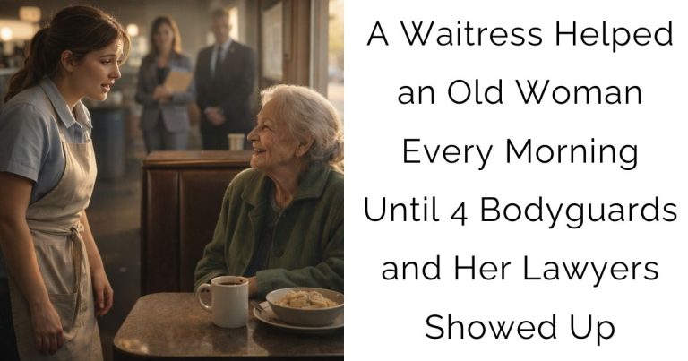 A Waitress Helped an Old Woman Every Morning — Until 4 Bodyguards and Her Lawyers Showed Up