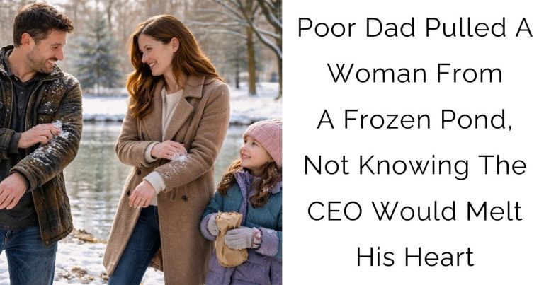 Poor Dad Pulled A Woman From A Frozen Pond, Not Knowing The CEO Would Melt His Heart