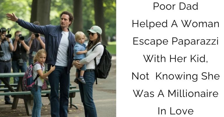 Poor Dad Helped A Woman Escape Paparazzi With Her Kid, Not Knowing She Was A Millionaire In Love