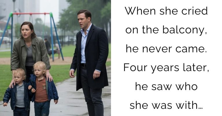 When she cried on the balcony, he never came. Four years later, he saw who she was with…