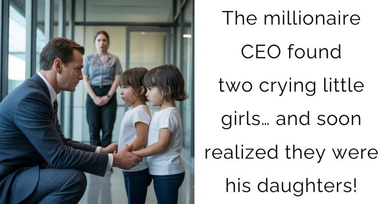 The millionaire CEO found two crying little girls… and soon realized they were his daughters!