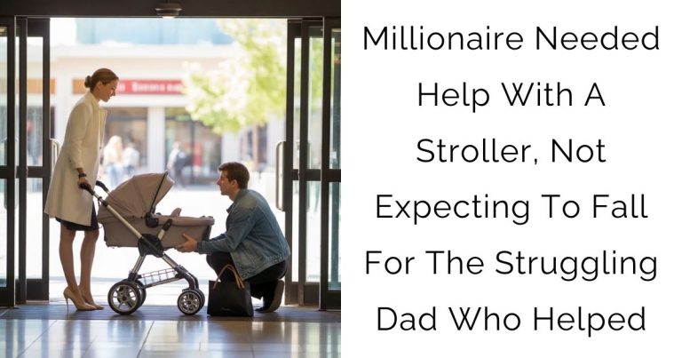 Millionaire Needed Help With A Stroller, Not Expecting To Fall For The Struggling Dad Who Helped
