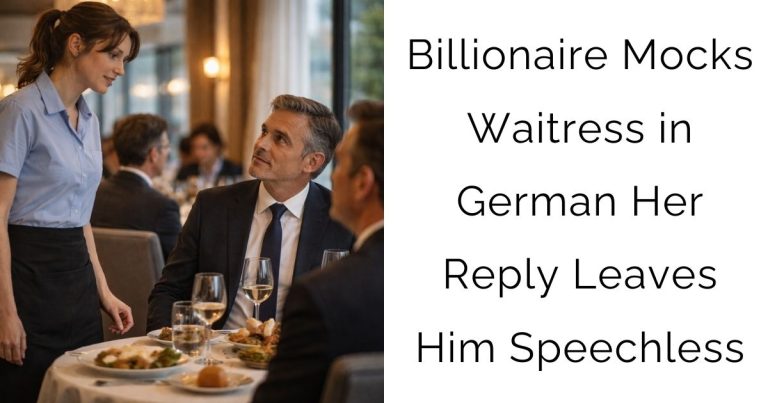 Billionaire Mocks Waitress in German — Her Reply Leaves Him Speechless