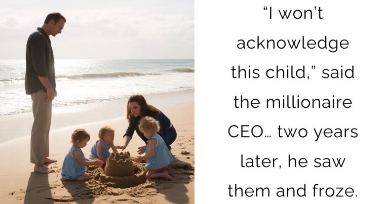 “I won’t acknowledge this child,” said the millionaire CEO… two years later, he saw them and froze.