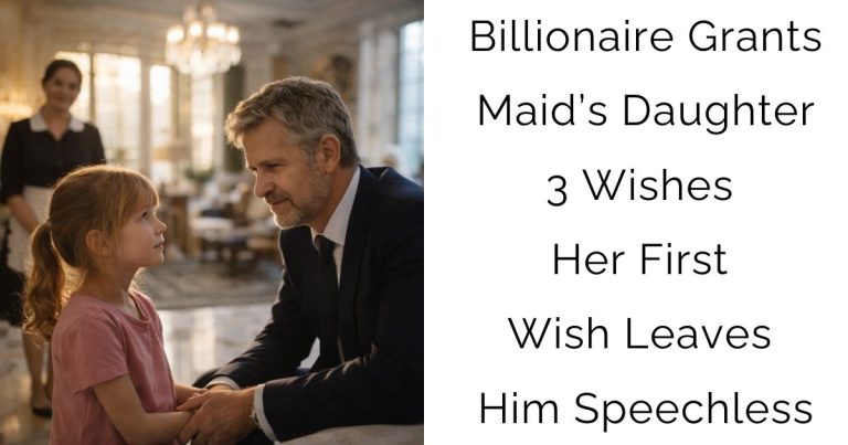 Billionaire Grants Maid’s Daughter 3 Wishes — Her First Wish Leaves Him Speechless