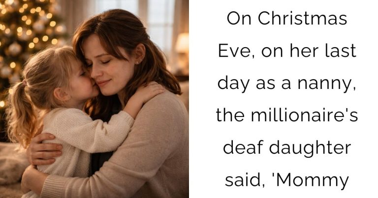 On Christmas Eve, on her last day as a nanny, the millionaire’s deaf daughter said, ‘Mommy