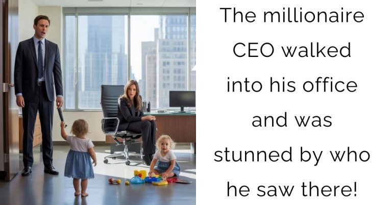 The millionaire CEO walked into his office and was stunned by who he saw there!