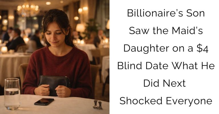 Billionaire’s Son Saw the Maid’s Daughter on a $4 Blind Date — What He Did Next Shocked Everyone