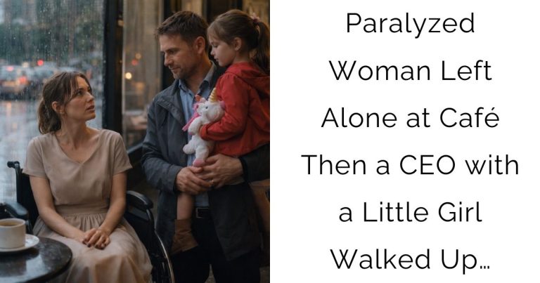 Paralyzed Woman Left Alone at Café — Then a CEO with a Little Girl Walked Up…