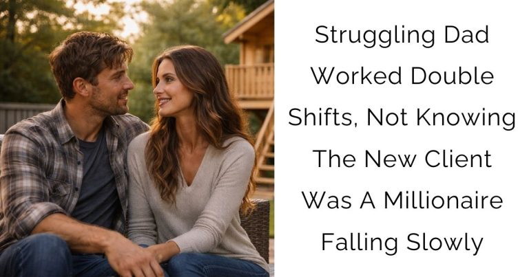 Struggling Dad Worked Double Shifts, Not Knowing The New Client Was A Millionaire Falling Slowly