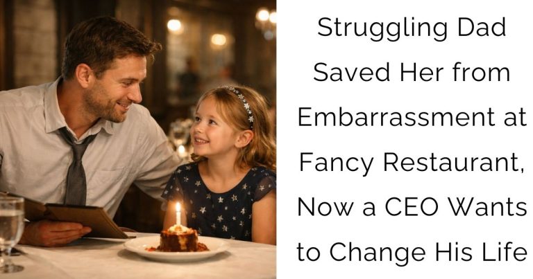 Struggling Dad Saved Her from Embarrassment at Fancy Restaurant, Now a CEO Wants to Change His Life
