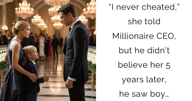 “I never cheated,” she told Millionaire CEO, but he didn’t believe her— 5 years later, he saw boy…