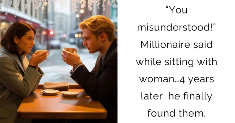 “You misunderstood!” Millionaire said while sitting with woman…4 years later, he finally found them.