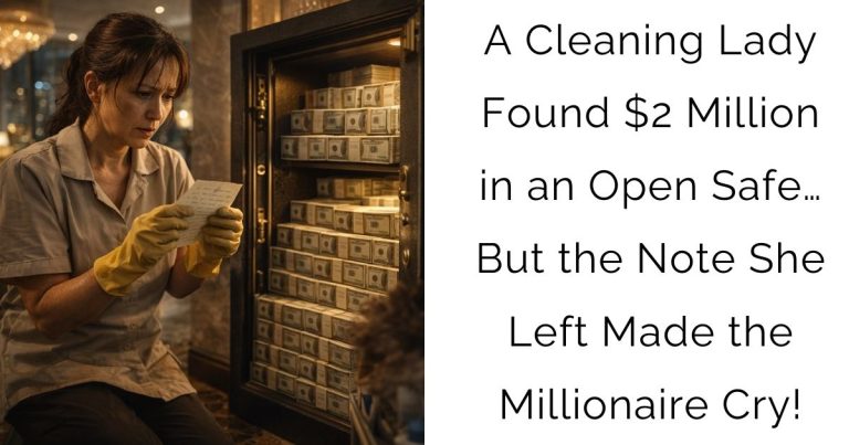 A Cleaning Lady Found $2 Million in an Open Safe… But the Note She Left Made the Millionaire Cry!