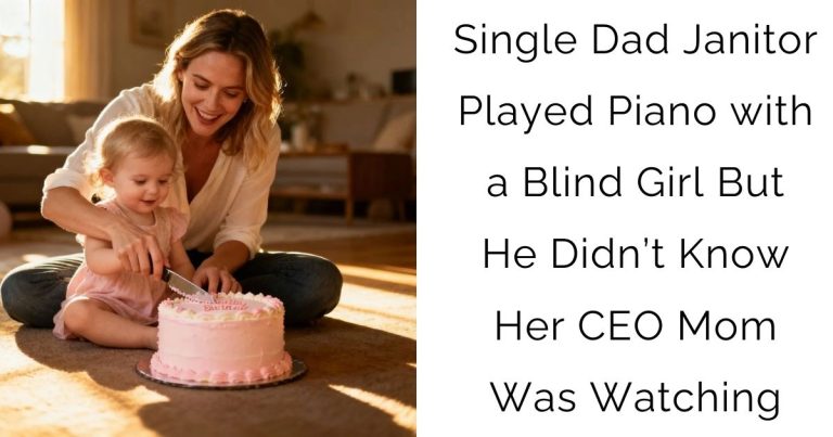 Single Dad Janitor Played Piano with a Blind Girl — But He Didn’t Know Her CEO Mom Was Watching