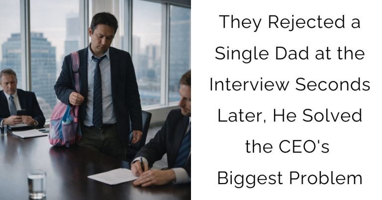 They Rejected a Single Dad at the Interview — Seconds Later, He Solved the CEO’s Biggest Problem